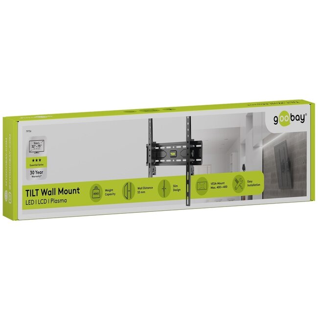 Goobay TV-Wandhalterung | bis 75 Zoll | neigbar