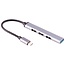 USB-C Hub | 4x USB-A | USB 2.0/3.0 | schlankes Design | Aluminium | 0,10 m