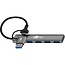 Goobay USB-Hub (USB-A/USB-C) | 4x USB-A | USB 3.0 5 Gbps | Aluminium | 0,10 m