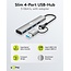 Goobay USB-Hub (USB-A/USB-C) | 4x USB-A | USB 3.0 5 Gbps | Aluminium | 0,10 m