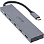 InLine USB-Hub (USB-C) | 4x USB-C + 1x USB-C PD 100W | USB 3.1 10 Gbps | Aluminium | 0,15 m