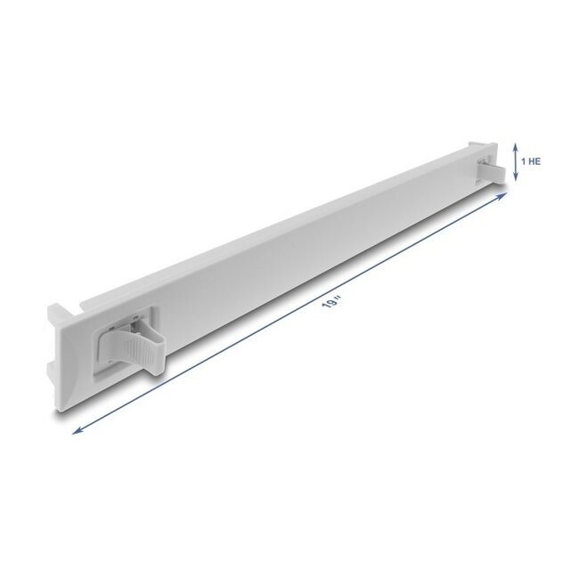 19 Zoll Blindplatte | toolless (Snap-in) | 1U | ABS | Grau