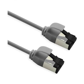 Roline SFTP CAT8.1 Slimline Flexibles Netzwerkkabel | TPE LSZH | Grau | 0,50 m