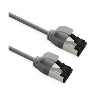 Roline SFTP CAT8.1 Slimline Flexibles Netzwerkkabel | TPE LSZH | Grau | 2 Meter