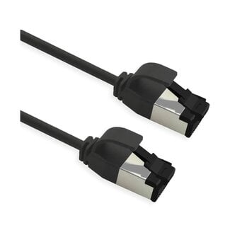 Roline SFTP CAT8.1 Slimline Flexibles Netzwerkkabel | TPE LSZH | Schwarz | 5 Meter