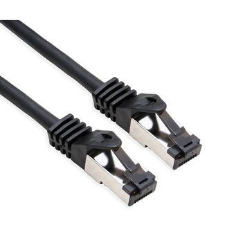 Roline SFTP CAT8.1 flexibles Netzwerkkabel | TPE LSZH | Schwarz | 3 Meter