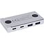 InLine magnetischer USB-Hub (USB-A/USB-C) | 2x USB-C + 2x USB-A | USB 3.1 10 Gbps | Aluminium | 1,5 m