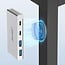 InLine magnetischer USB-Hub (USB-A/USB-C) | 2x USB-C + 2x USB-A | USB 3.1 10 Gbps | Aluminium | 1,5 m