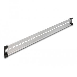 DeLOCK DIN-Schiene mit Schlitzlöchern | 19 Zoll | 48,2 x 3,5 x 0,75 cm | Aluminium