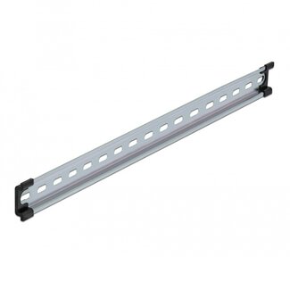 DeLOCK DIN-Schiene mit Schlitzlöchern | 19 Zoll | 48,2 x 3,5 x 0,75 cm | Stahl