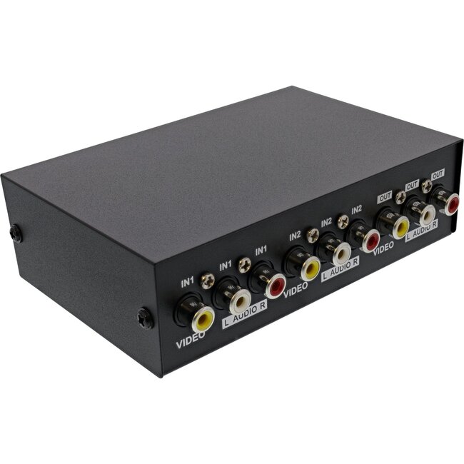 InLine 2-fach Composite Audio/Video Umschalter | Metall