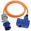 Brennenstuhl Camping-Stromkabel | 3-poliger CEE-Stecker 230V/16A | 3x2,5mm² | IP44 | 1,5 m | Extra Steckdose