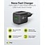 Goobay Nano USB-Ladegerät | USB-C PD + USB-A QC | GaN | 20W | Schwarz