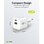 Goobay Nano USB-Ladegerät | USB-C PD + USB-A QC | GaN | 20W | Weiß
