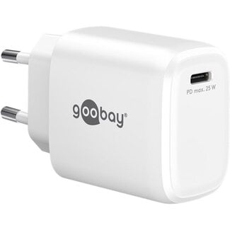 Goobay Goobay USB-C PD Ladegerät | GaN | 25W | Weiß