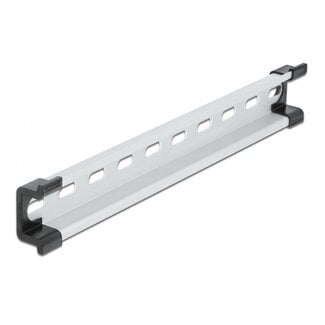 DeLOCK DIN-Schiene mit Schlitzlöchern | 25 x 3,5 x 1,5 cm | Aluminium