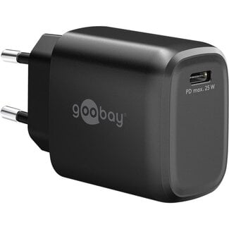 Goobay Goobay USB-C PD Ladegerät | GaN | 25W | Schwarz