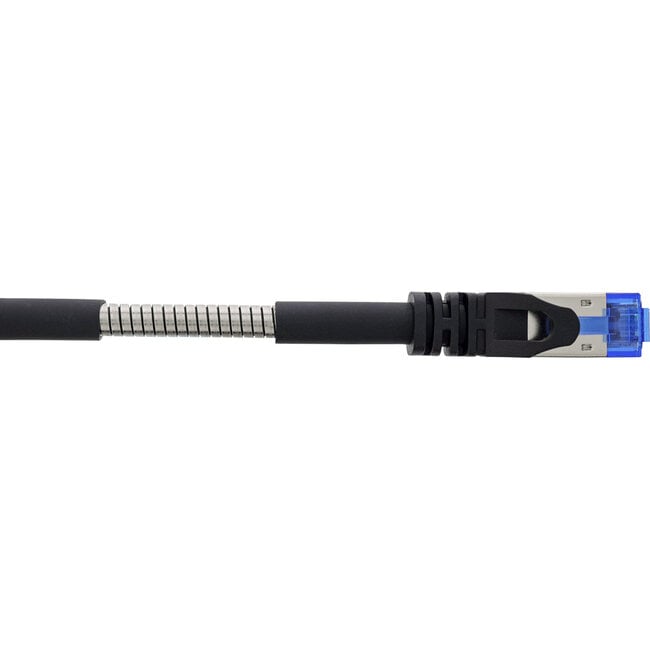 InLine® Patchkabel gepanzert, U/FTP, Cat.6A, schwarz, 15m