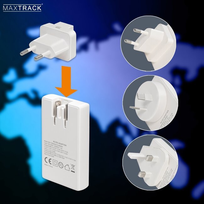 MaxTrack USB Reise-Ladegerät Set | USB-C PD + USB-A QC | GaN | 65W