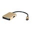 Roline Gold USB-C auf HDMI 4K 30Hz, USB-A & USB-C PD 60W | 0,10 m