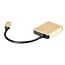 Roline Gold USB-C auf HDMI 4K 30Hz, USB-A & USB-C PD 60W | 0,10 m