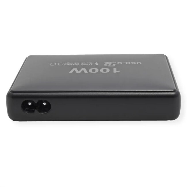 USB-Ladegerät | 3x USB-C PD & 1x USB-A QC | GaN | 100W | Schwarz