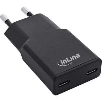 InLine InLine USB-Ladegerät | 2x USB-C PD | GaN | 30W | Schwarz
