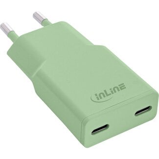 InLine InLine USB-Ladegerät | 2x USB-C PD | GaN | 30W | Grün