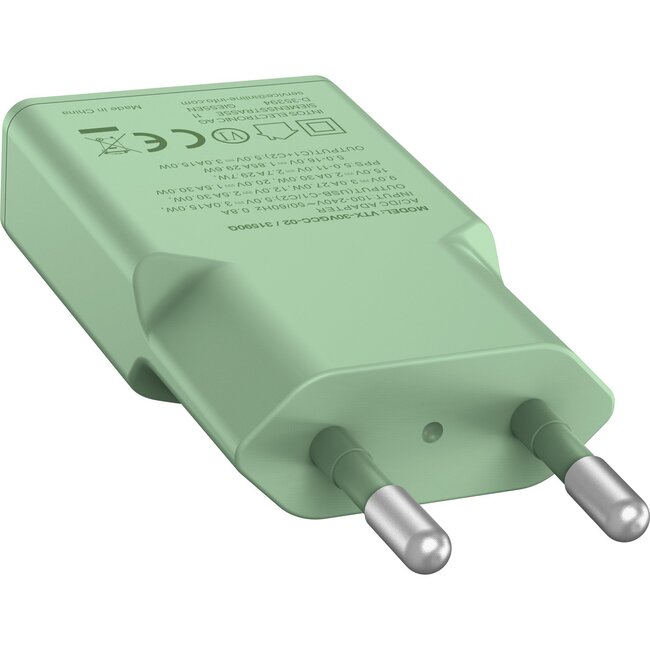 InLine USB-Ladegerät | 2x USB-C PD | GaN | 30W | Grün