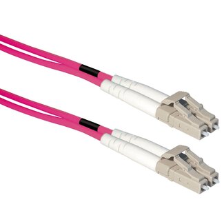 S-Impuls LC/UPC Duplex LWL-Kabel | OM4 | LSZH | Lila | 3 Meter