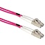 LC/UPC Duplex LWL-Kabel | OM4 | LSZH | Lila | 3 Meter