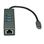 ROLINE USB Typ C zu Gigabit Ethernet Adapter + 3-fach Hub