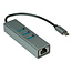 ROLINE USB Typ C zu Gigabit Ethernet Adapter + 3-fach Hub