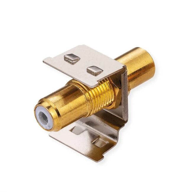 Tulpe Keystone Modul - Tulpe (v) | Audio links (weiß) | vergoldet | Metall