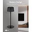 Goobay LED-Tischlampe | warmweiß | dimmbar | wiederaufladbar (USB-C) | schwarz | IP44