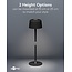 Goobay LED-Tischlampe | warmweiß | dimmbar | wiederaufladbar (USB-C) | schwarz | IP44
