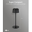 Goobay LED-Tischlampe | warmweiß | dimmbar | wiederaufladbar (USB-C) | schwarz | IP44