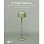 Goobay LED-Tischlampe | warmweiß | dimmbar | USB-C aufladbar | grün | IP44