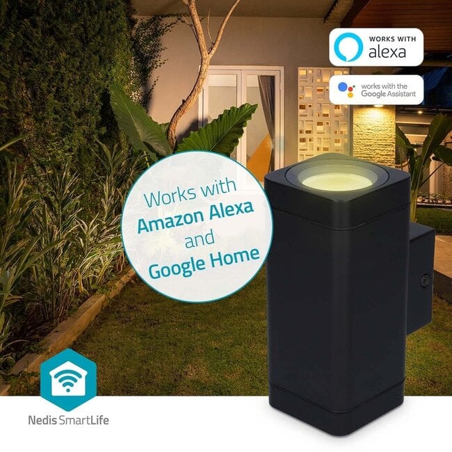 Nedis SmartLife Außenwandlampe | Bluetooth | RGB + Warm-/Kaltweiß | IP44