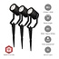 Nedis SmartLife Außenlampen-Set | 3 Spots mit Erdspieß | Zigbee | RGB + Warmweiß | IP65