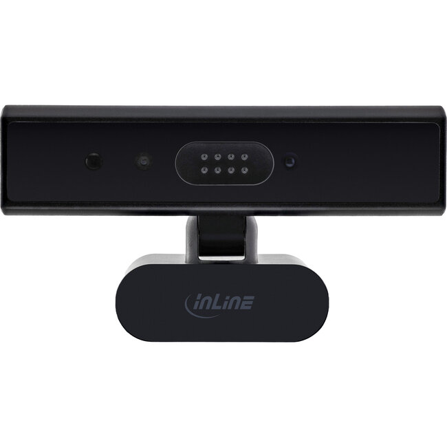 InLine® 5MP Webcam USB-C mit Autofokus und Windows Hello, Privacy Shutter