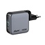 Verbatim USB-Ladegerät mit Display | 2x USB-C PD & 1x USB-A QC | inkl. USB-C Kabel | GaN | 100W | Grau