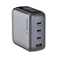 Verbatim USB-Ladegerät mit Display | 3x USB-C PD & 1x USB-A QC | inkl. USB-C Kabel | GaN | 140W | Grau