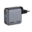 Verbatim USB-Ladegerät mit Display | 3x USB-C PD & 1x USB-A QC | inkl. USB-C Kabel | GaN | 140W | Grau