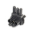 BACHMANN Verteilerblock WIELAND GST18 1xIn/2xOut, montierbar, schwarz