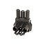BACHMANN Verteilerblock WIELAND GST18 1xIn/2xOut, montierbar, schwarz