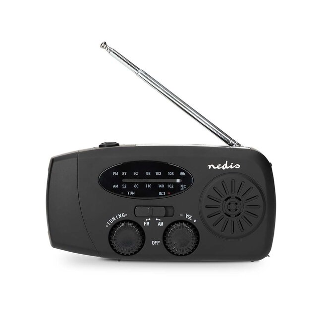 Nedis Notfallradio mit Taschenlampe | AM/FM | 2W