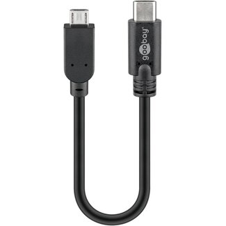 Goobay Goobay USB-C auf Micro-B Kabel, OTG, 0,2 m, schwarz