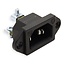 Bachmann C14 Einbaustecker | Schraubanschluss | Schwarz