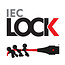 IEC Lock C13 (gerade) - CEE 7/7 (winklig) Stromkabel | 3x 1,00mm² | Schwarz | 2 Meter
